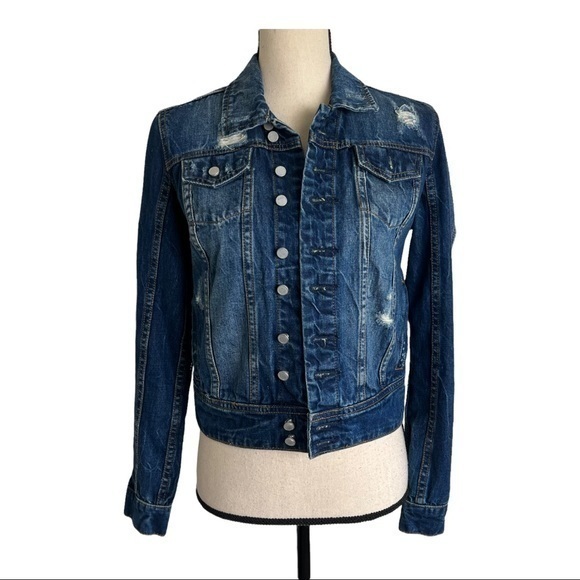 Blank NYC Jackets & Blazers - Blank NYC Blue Denim Distressed Crop Jean Jacket Size XS